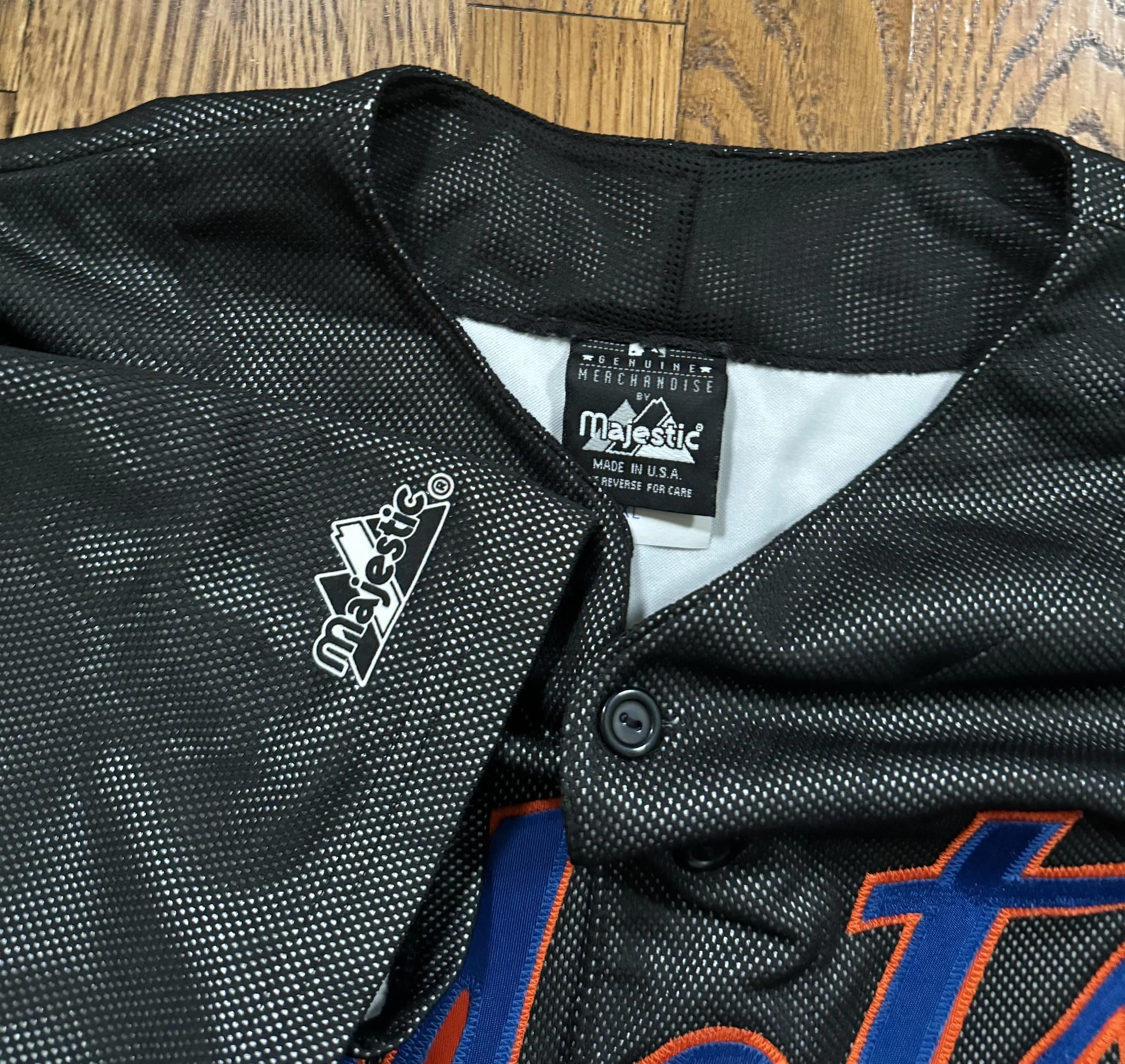 Vintage Majestic New York Mets Black Mesh Jersey (Size XL) — RootsBK